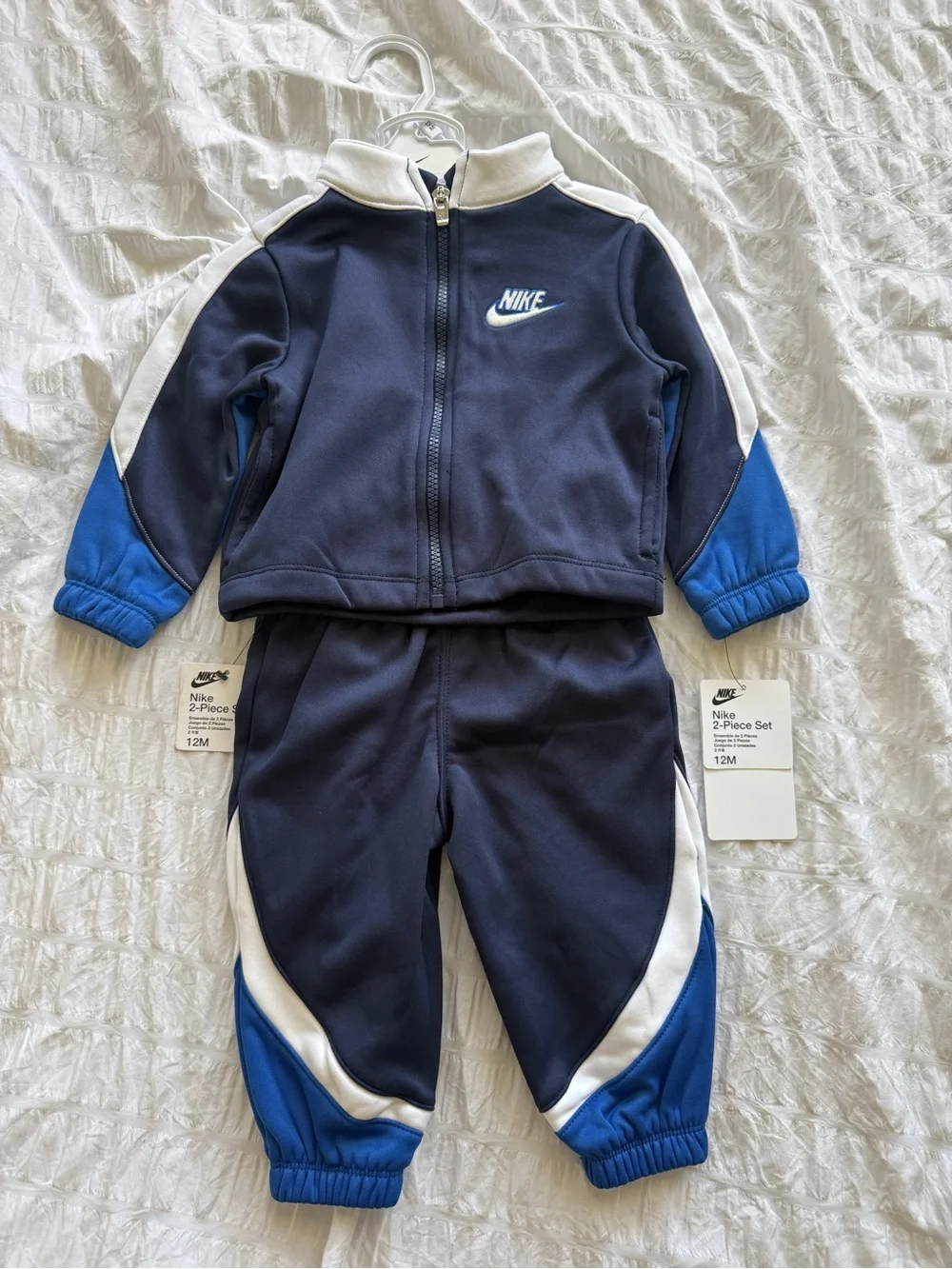 12M Nike Toddler Zip Jacket - Navy & White
